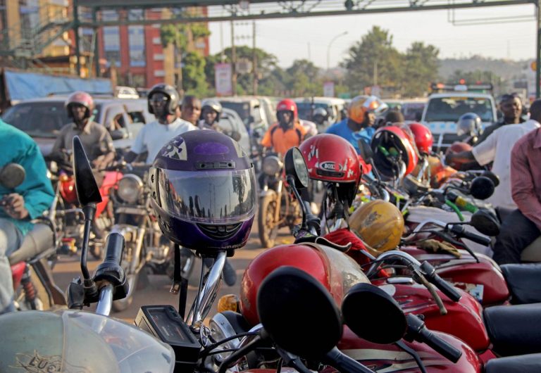 Parked motorcycles. Source: Tugende