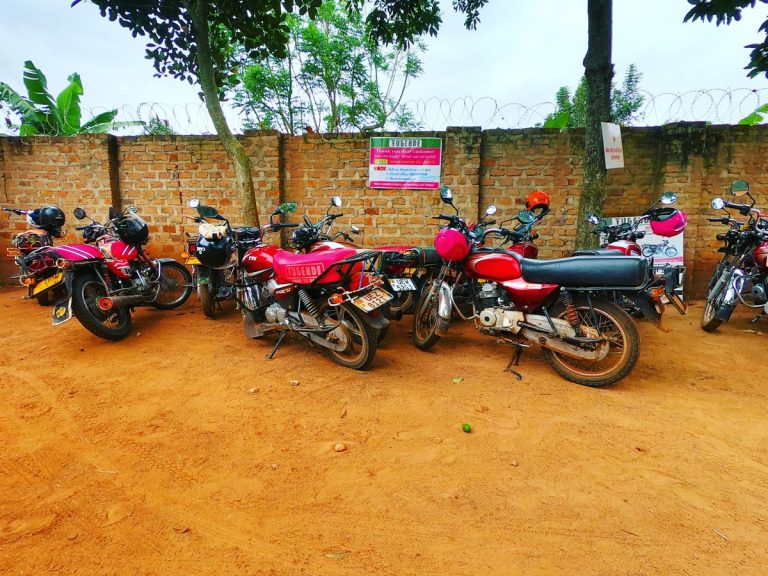 Tugende Parked Motos. Source: Tugende