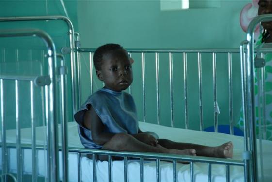 A young man recovers at the new hospital in Tabarre, in Port-au-Prince. Source: Our Little Brothers Foundation