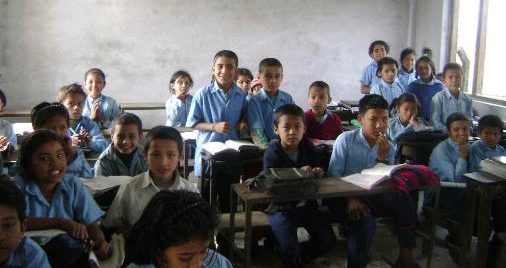 The students inside one of the classrooms. Source: Room to Read