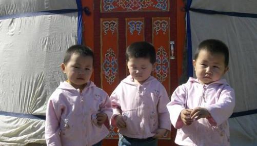 Three little ones and their new home. Source: Christina Noble Children’s Foundation