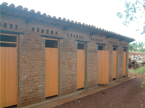 Block of six latrines at school. Source: G3T Foundation