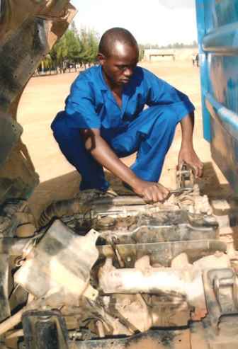 One of the young beneficiaries receives training. Source: Trust and Care