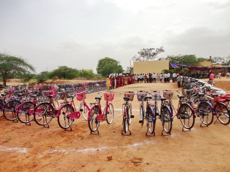 Bicycles, ready to be distributed. Source: Vicente Ferrer Foundation