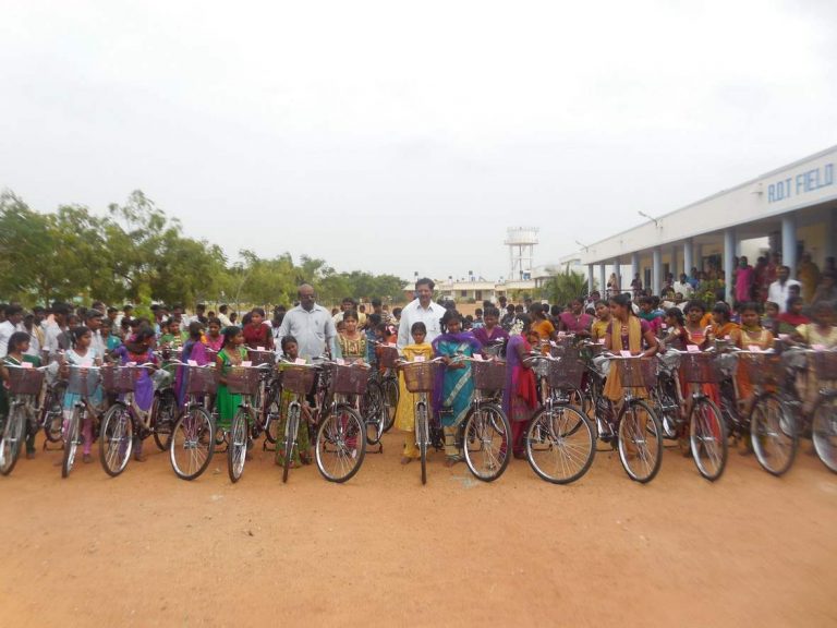 Bicycle distribution. Source: Vicente Ferrer Foundation