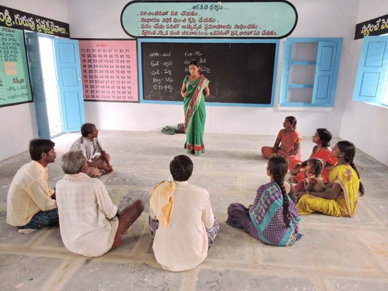 Meeting at school. Source: Vicente Ferrer Foundation