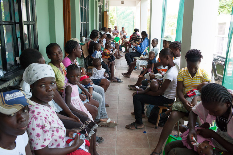 Waiting room for emergency care at St. Damien Hospital. Source: NPH