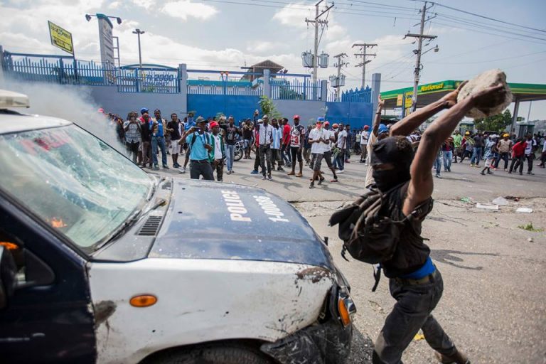 Haiti street riots. Source: NPH