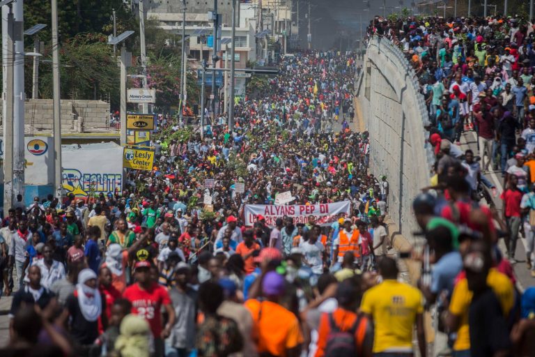 Haiti demonstration. Source: NPH