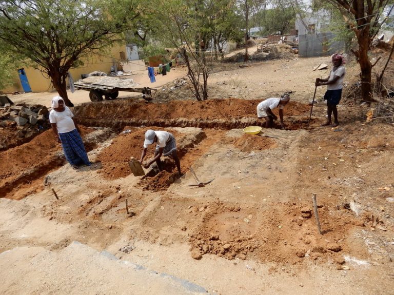 Preparing the ground Source: Vicente Ferrer Foundation