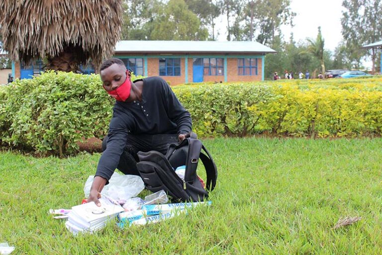 Student collecting provisions. Source:Trust and Care