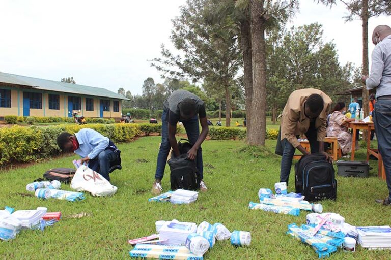 Students collecting resources. Source: Trust and Care