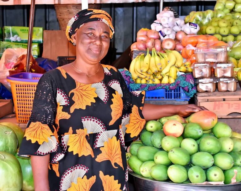 Acep client working in her stall. Source: ACEP