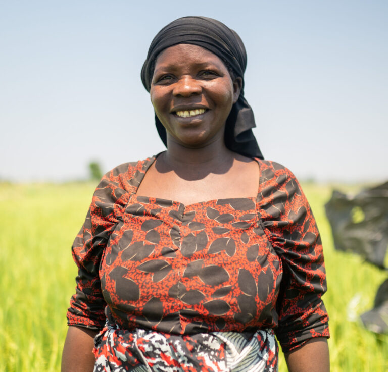 Farmer in her rice fields. Source: Ggem farming.