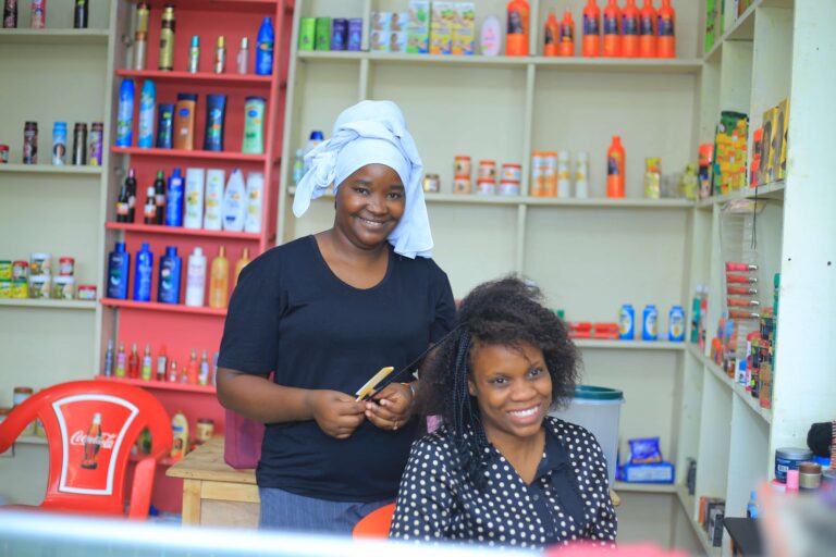 Project beneficiary at her business. Source: ASA