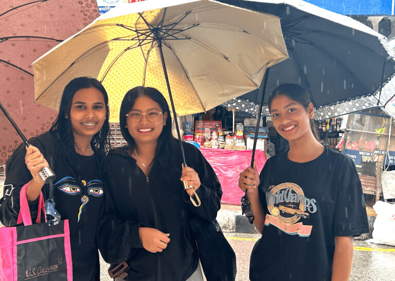 Preeti, Kalpana, and Sagita, current beneficiaries of Youth Nepal Project