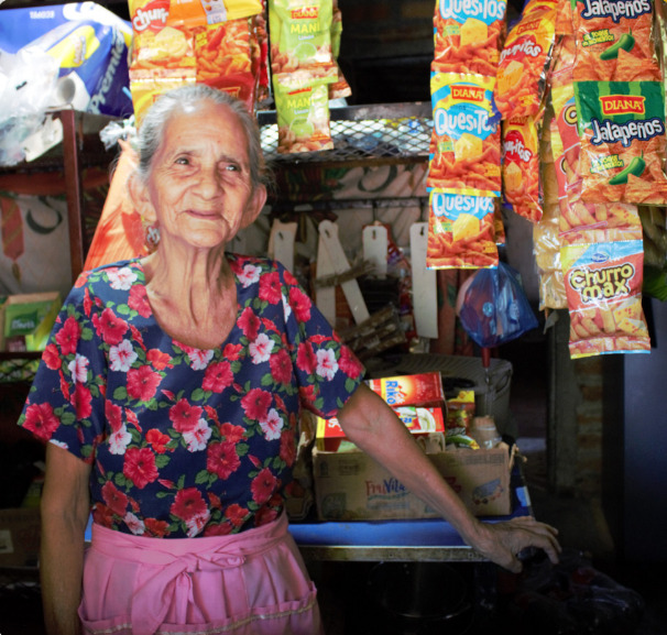 Mrs Consuelo in her store. Source: Enlace