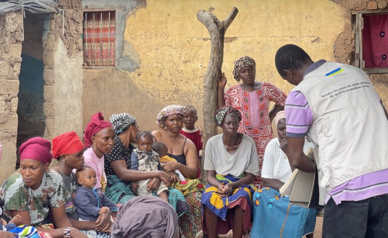 Malaria awareness talks in Babila. Source: Integrate Health