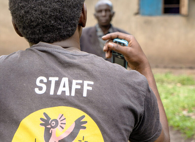 Latitude staff meeting farmers. Source: Latitude