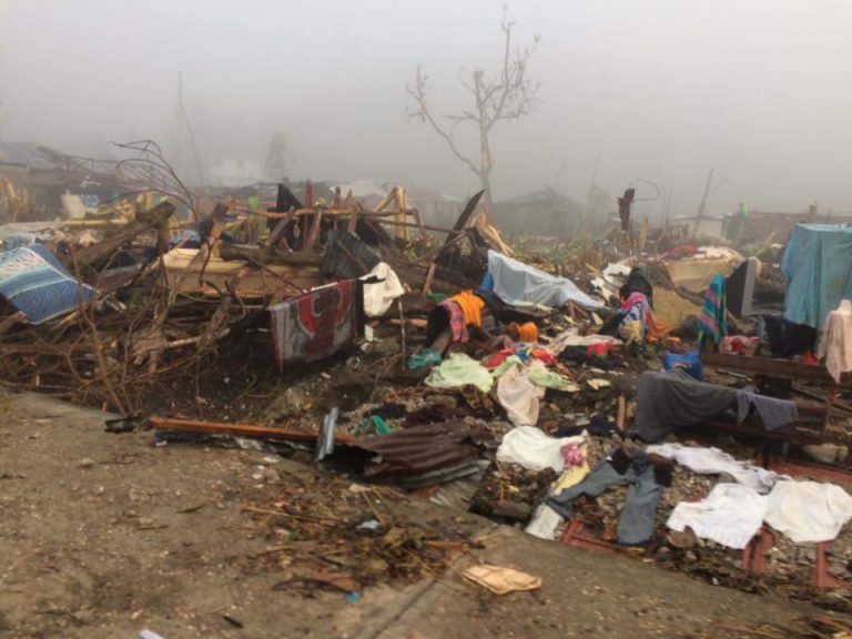 Destrucción del huracán Matthew. Fuente: Fundación Nuestros Pequeños Hermanos