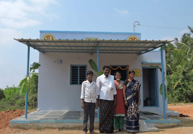 Vivienda nueva en el pueblo de Hanumanthanahalli. Fuente: Fundación Vicente Ferrer