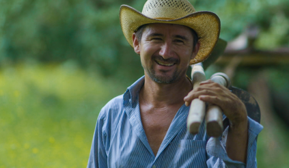 Agricultor beneficiario del proyecto. Fuente: Credicampo